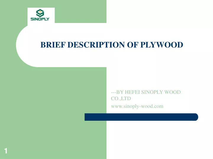 brief description of plywood