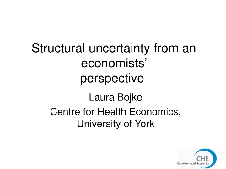 structural uncertainty from an economists perspective