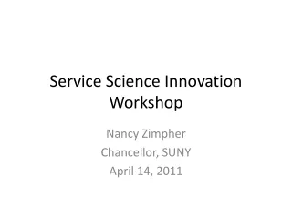 Service Science Innovation Workshop