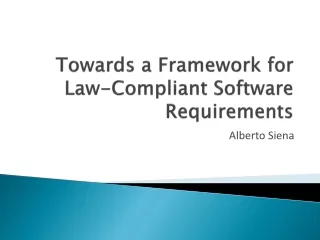 Towards a Framework for Law-Compliant Software Requirements