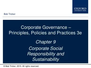 Corporate Governance –  Principles, Policies and Practices 3e