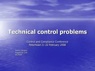 Technical control problems