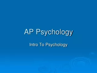 AP Psychology