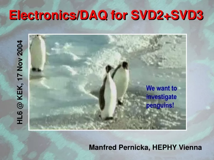 electronics daq for svd2 svd3