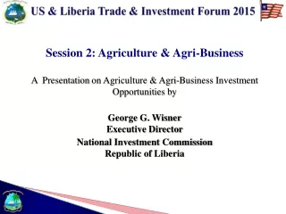 US &amp; Liberia Trade  &amp; Investment  Forum 2015