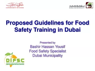 Proposed Guidelines for Food Safety Training in Dubai