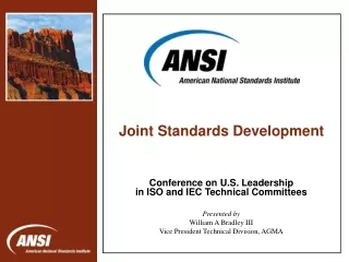 Conference on U.S. Leadership in ISO and IEC Technical Committees Presented by