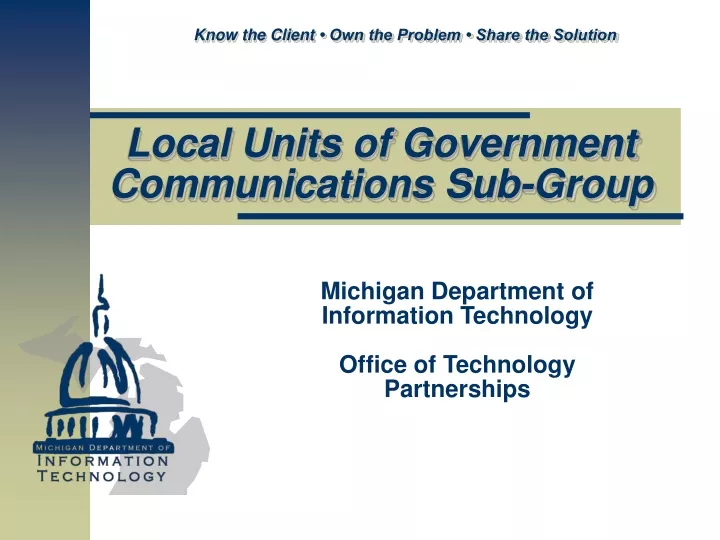 local units of government communications sub group