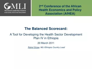 2 nd  Conference of the African Health Economics and Policy Association (AfHEA)