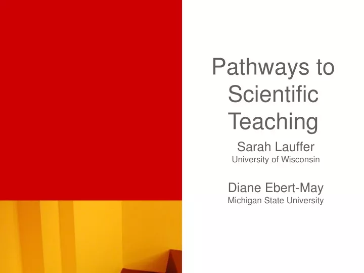 pathways to scientific teaching