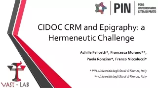 CIDOC CRM and Epigraphy: a Hermeneutic Challenge