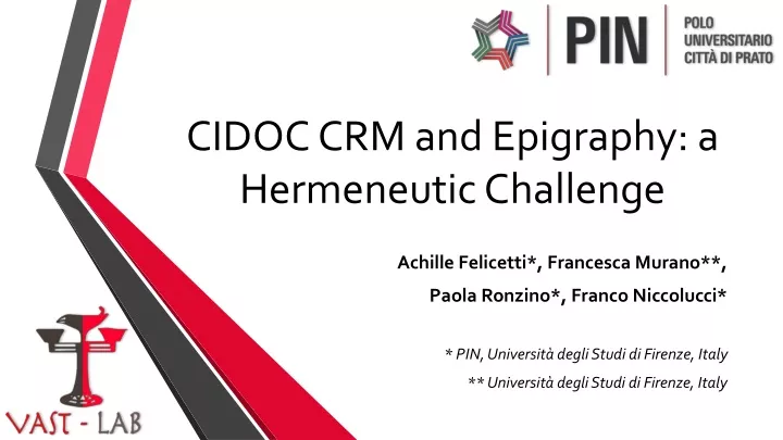 cidoc crm and epigraphy a hermeneutic challenge