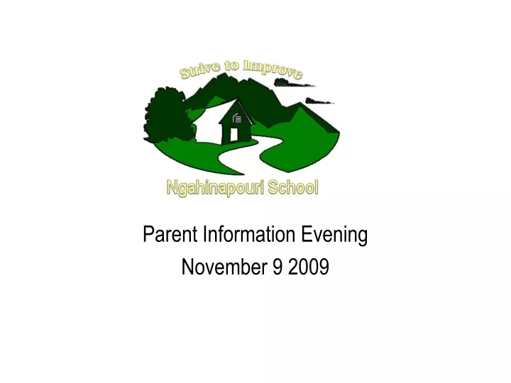 parent information evening november 9 2009