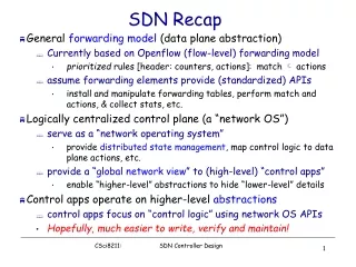 SDN Recap