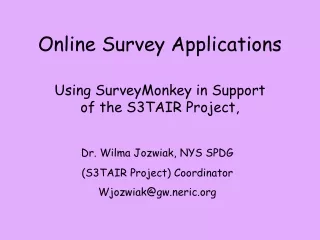 Online Survey Applications