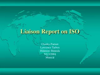 Liaison Report on ISO