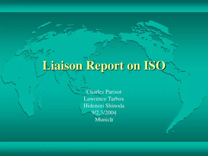 liaison report on iso