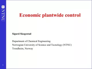 Economic plantwide control