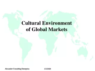 Cultural Environment of Global Markets