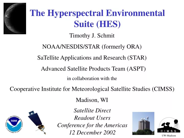 the hyperspectral environmental suite hes