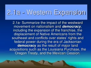 2.1a - Western Expansion