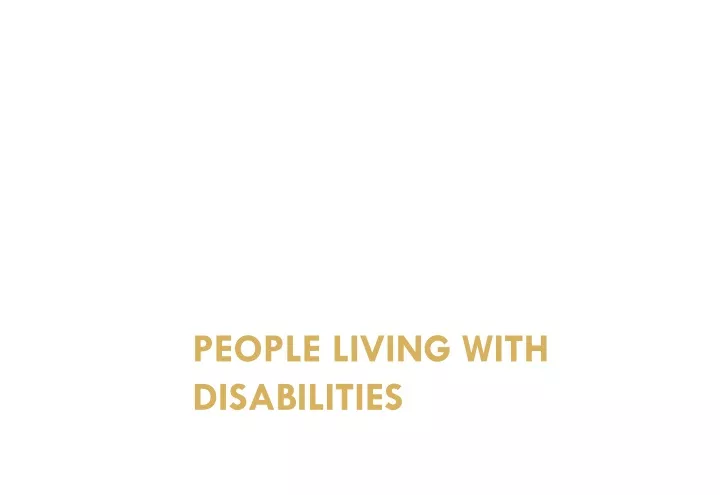 people living with disabilities