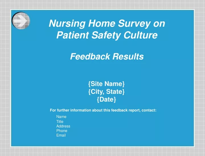 nursing home survey on patient safety culture