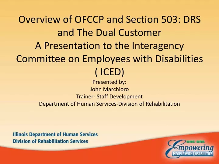overview of ofccp and section