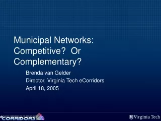 Municipal Networks: Competitive?  Or Complementary?