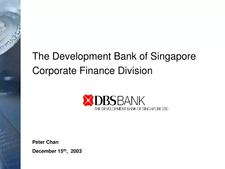 the development bank of singapore