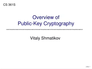 Overview of Public-Key Cryptography