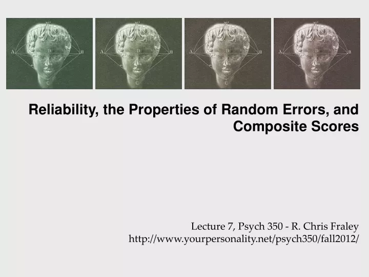 reliability the properties of random errors