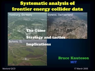 Systematic analysis of  frontier energy collider data