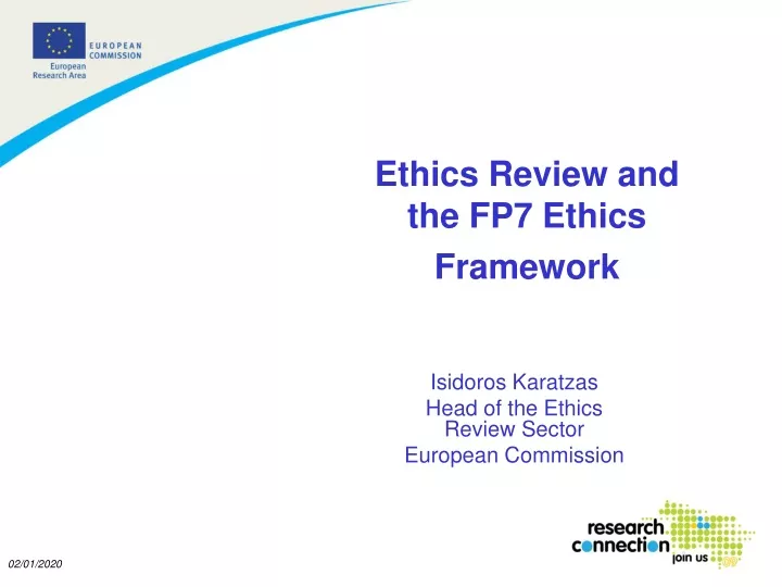 ethics review and the fp7 ethics framework