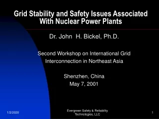 Grid Stability and Safety Issues Associated With Nuclear Power Plants