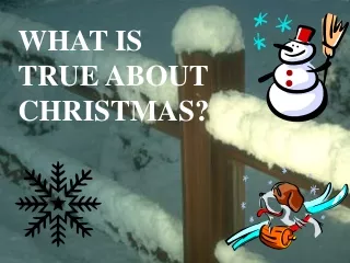WHAT IS TRUE ABOUT CHRISTMAS?