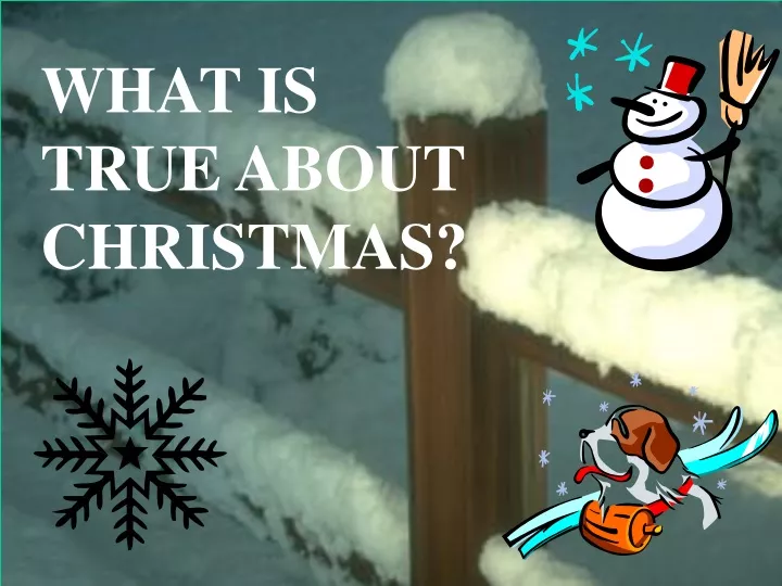 what is true about christmas