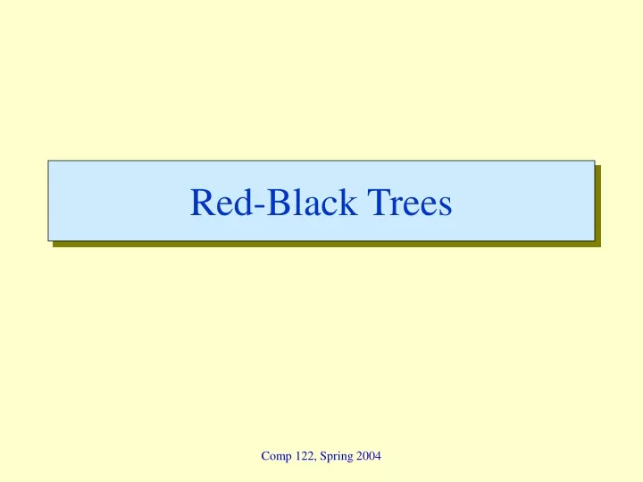 red black trees