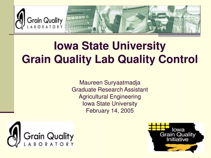 iowa state university grain quality lab quality