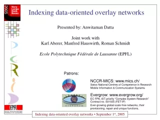 Indexing data-oriented overlay networks