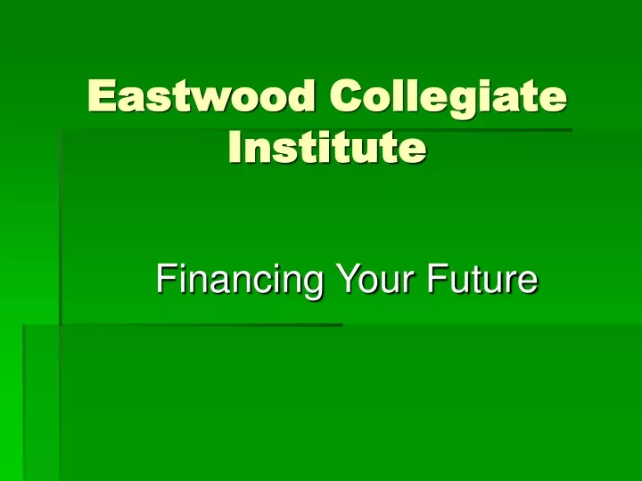 eastwood collegiate institute