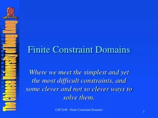 Finite Constraint Domains