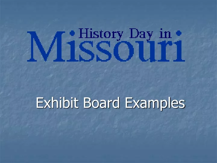 exhibit board examples