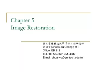 Chapter 5 Image Restoration