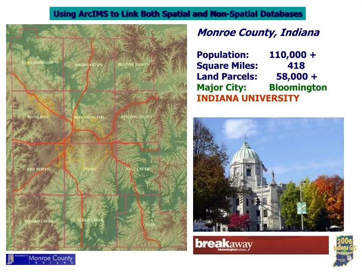 monroe county indiana population 110 000 square