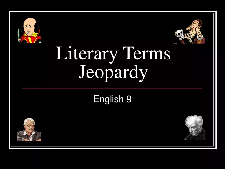 literary terms jeopardy