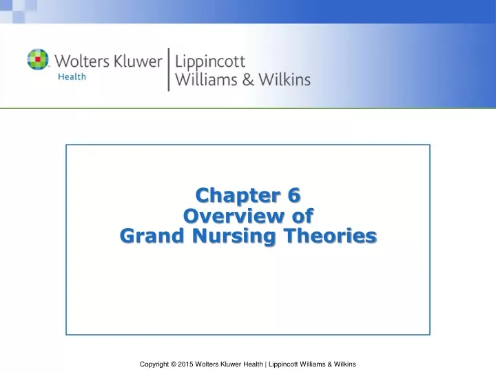 chapter 6 overview of grand nursing theories