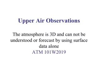 Early Upper Air Observations (late 1800s, early 1900s)