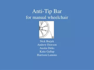 Anti-Tip Bar for manual wheelchair