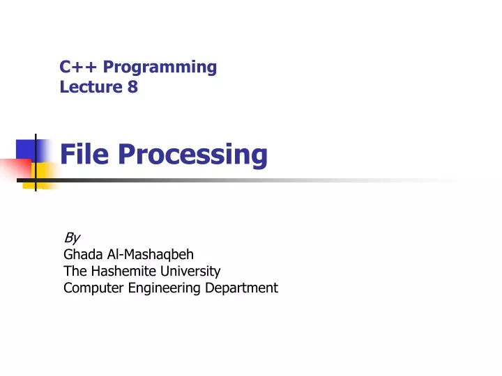 c programming lecture 8 file processing
